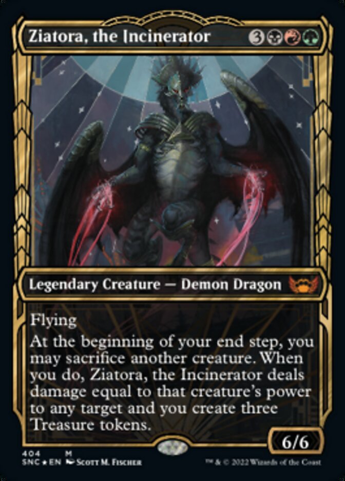 Ziatora, the Incinerator (Showcase Golden Age Gilded Foil) [Streets of New Capenna] | Card Citadel