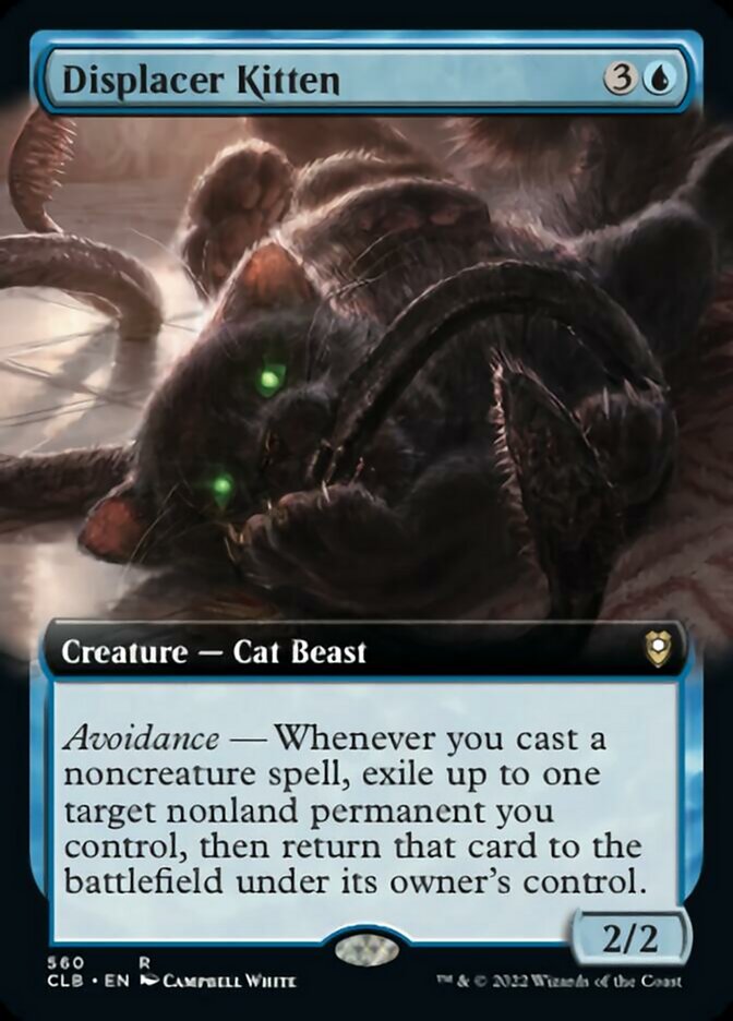 Displacer Kitten (Extended Art) [Commander Legends: Battle for Baldur's Gate] | Card Citadel