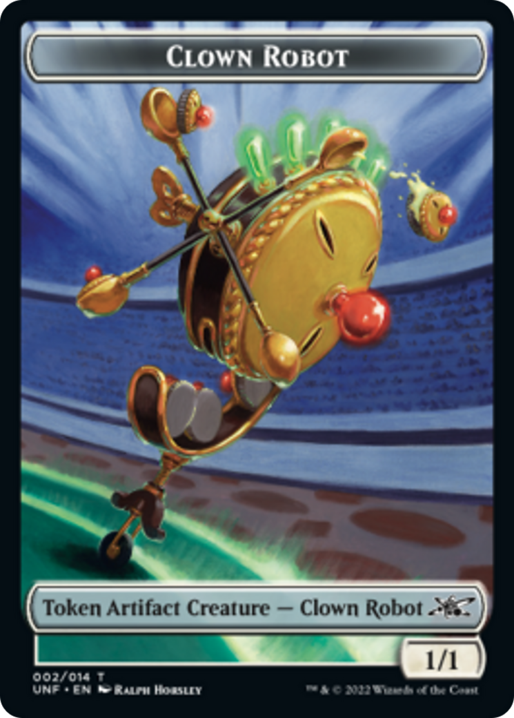 Clown Robot (002) // Treasure (012) Double-sided Token [Unfinity Tokens] | Card Citadel