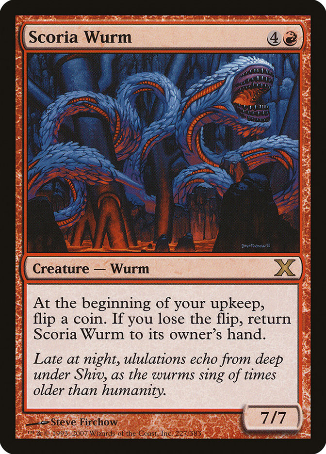 Scoria Wurm [Tenth Edition] | Card Citadel