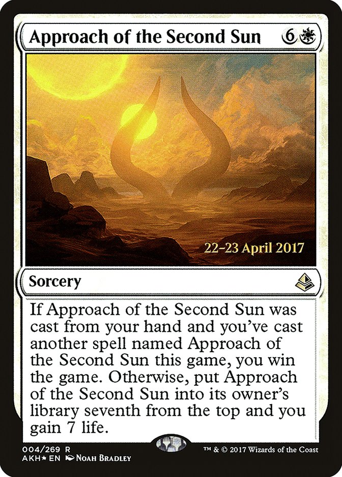 Approach of the Second Sun (Prerelease Promo) [Amonkhet Prerelease Promos] | Card Citadel