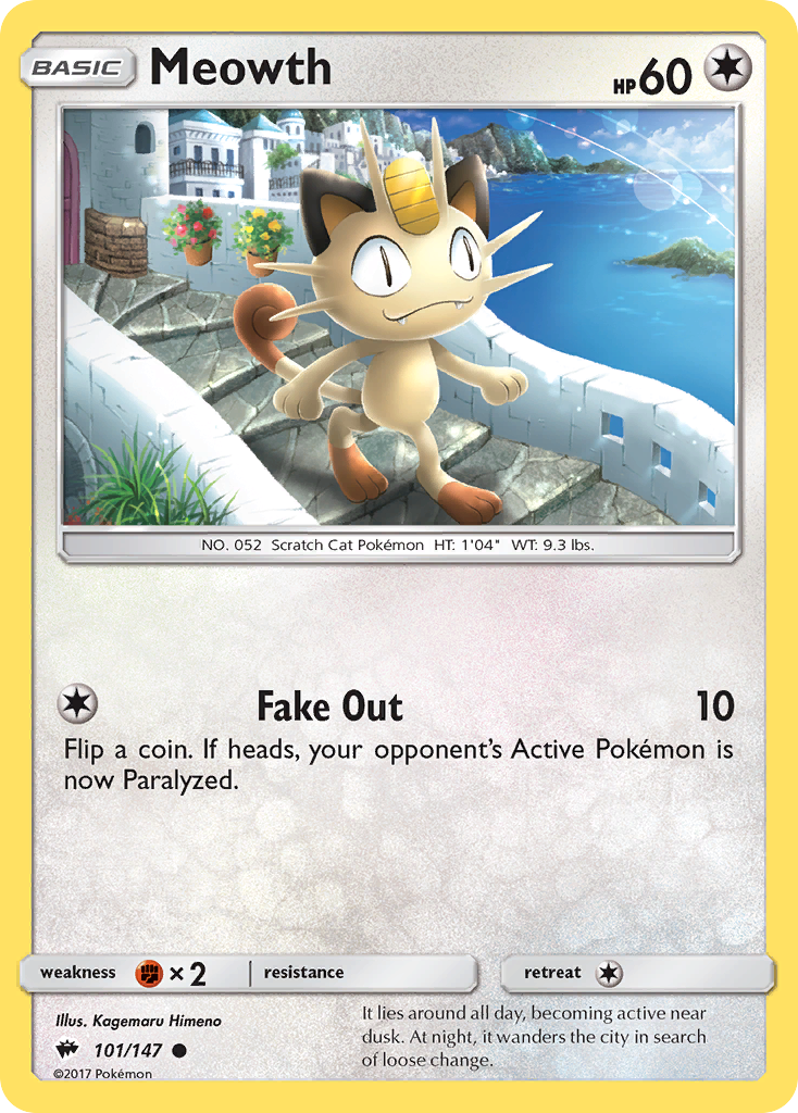 Meowth (101/147) [Sun & Moon: Burning Shadows] | Card Citadel