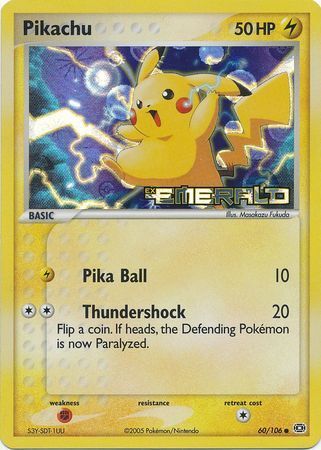 Pikachu (60/106) (Stamped) [EX: Emerald] | Card Citadel