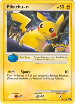 Pikachu (9/17) (Pokemon Day) [POP Series 6] | Card Citadel