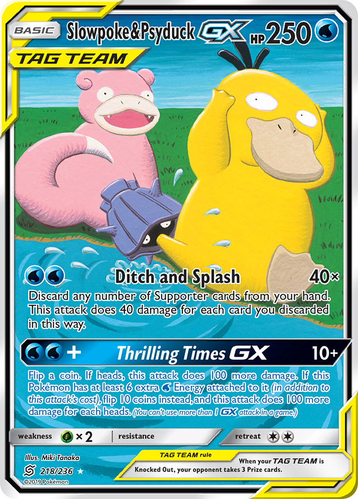 Slowpoke & Psyduck GX (218/236) [Sun & Moon: Unified Minds] | Card Citadel