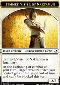 Temmet, Vizier of Naktamun // Zombie Token [Amonkhet Tokens] | Card Citadel