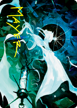 Thirst for Discovery Art Card (Gold-Stamped Signature) [Innistrad: Crimson Vow Art Series] | Card Citadel