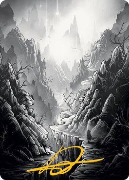 Mountain Art Card (Gold-Stamped Signature) [Innistrad: Midnight Hunt Art Series] | Card Citadel