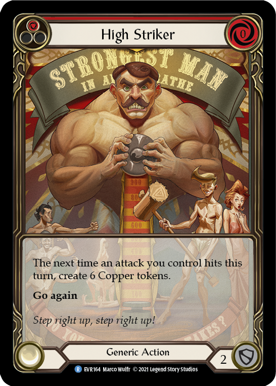 High Striker (Red) [EVR164] (Everfest)  1st Edition Extended Art Rainbow Foil | Card Citadel