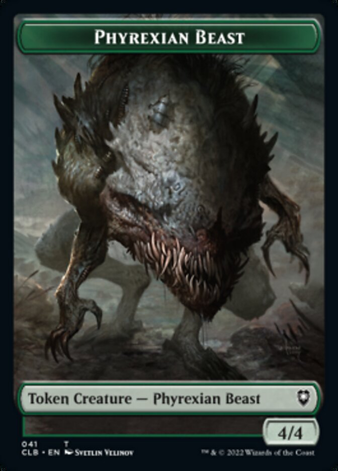Phyrexian Beast // Wurm Double-sided Token [Commander Legends: Battle for Baldur's Gate Tokens] | Card Citadel