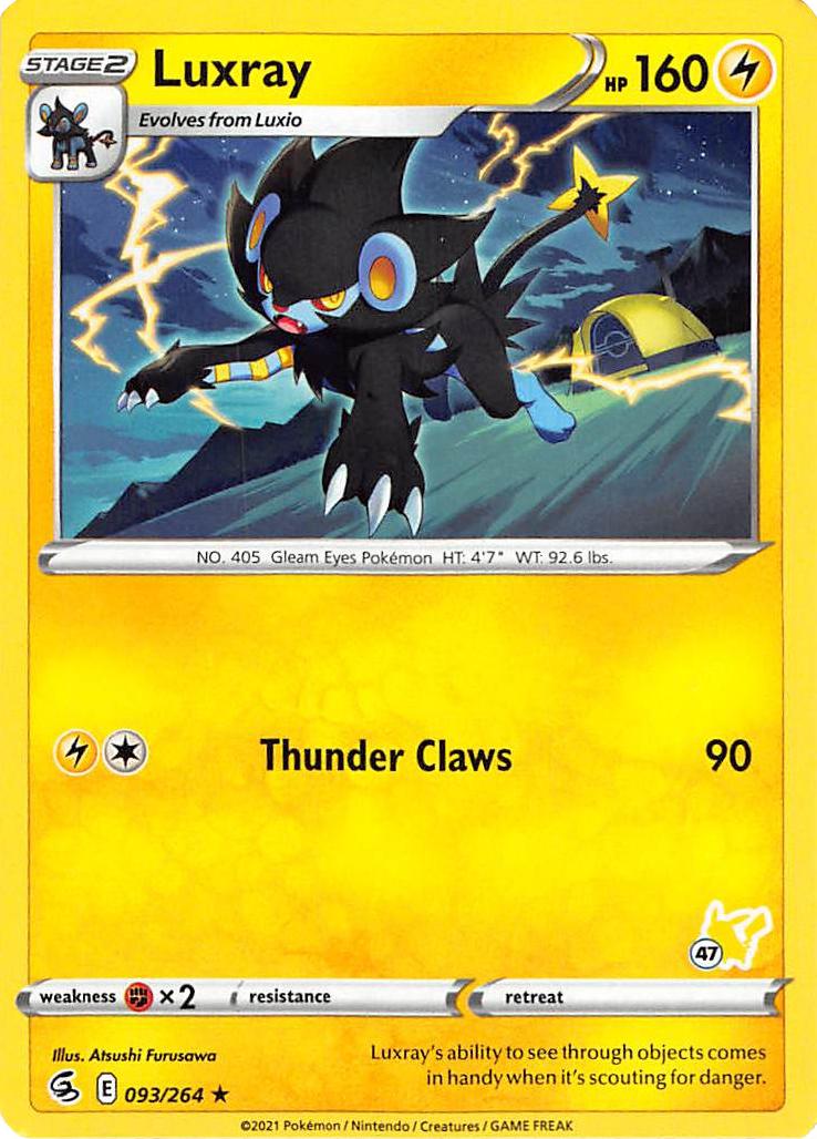 Luxray (093/264) (Pikachu Stamp #47) [Battle Academy 2022] | Card Citadel