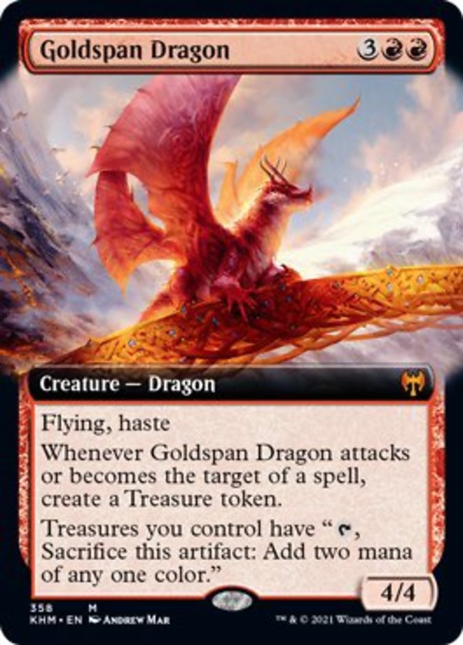 Goldspan Dragon (Extended Art) [Kaldheim] | Card Citadel