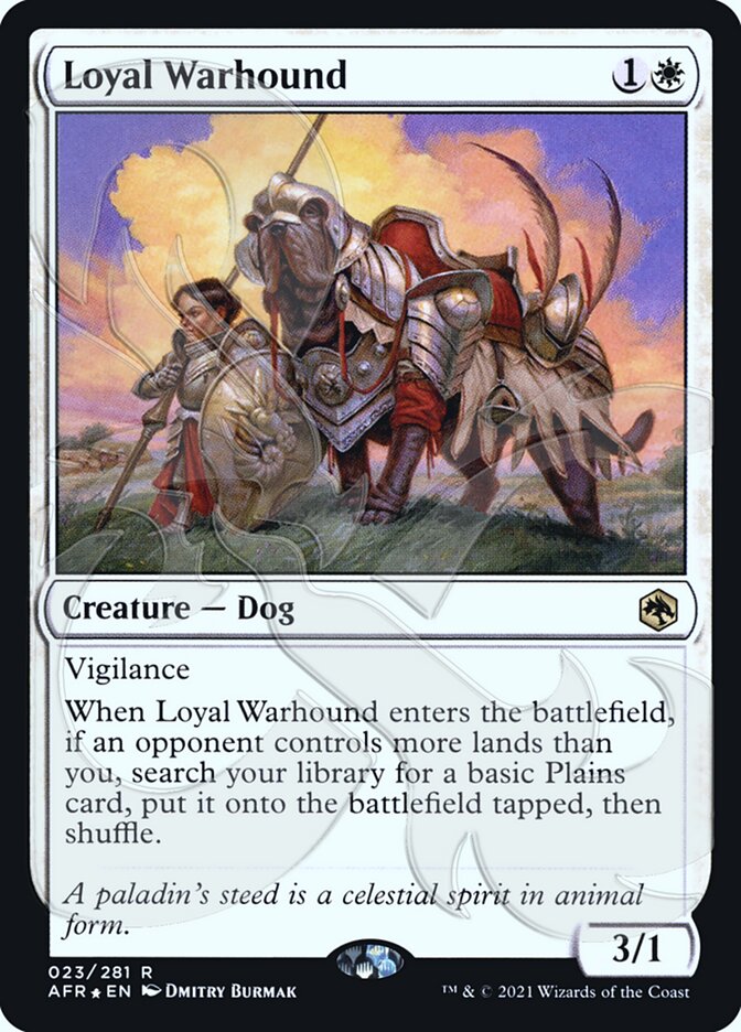 Loyal Warhound (Ampersand Promo) [Dungeons & Dragons: Adventures in the Forgotten Realms Promos] | Card Citadel