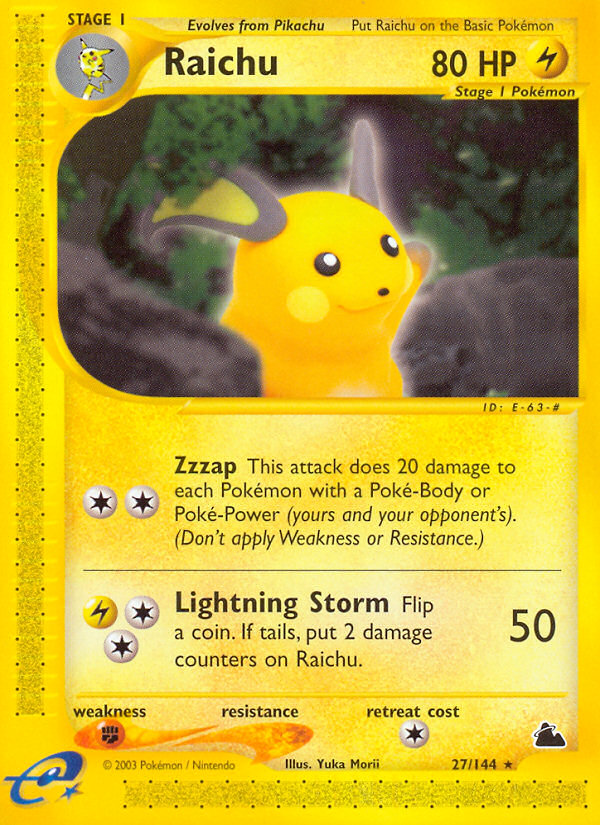 Raichu (27/144) [Skyridge] | Card Citadel