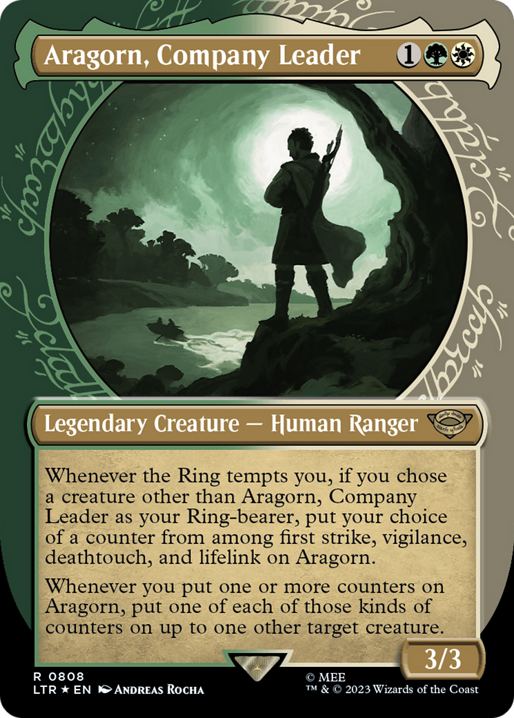 Aragorn, Company Leader (Showcase) (Surge Foil) [The Lord of the Rings: Tales of Middle-Earth] | Card Citadel