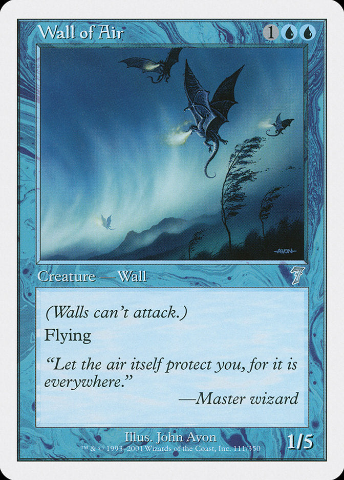 Wall of Air [Seventh Edition] | Card Citadel