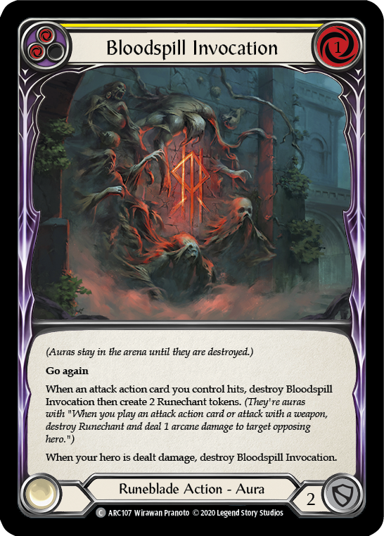 Bloodspill Invocation (Yellow) [ARC107] Unlimited Normal | Card Citadel