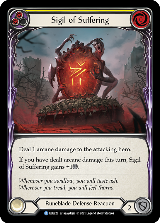 Sigil of Suffering (Yellow) [ELE228] (Tales of Aria)  1st Edition Rainbow Foil | Card Citadel