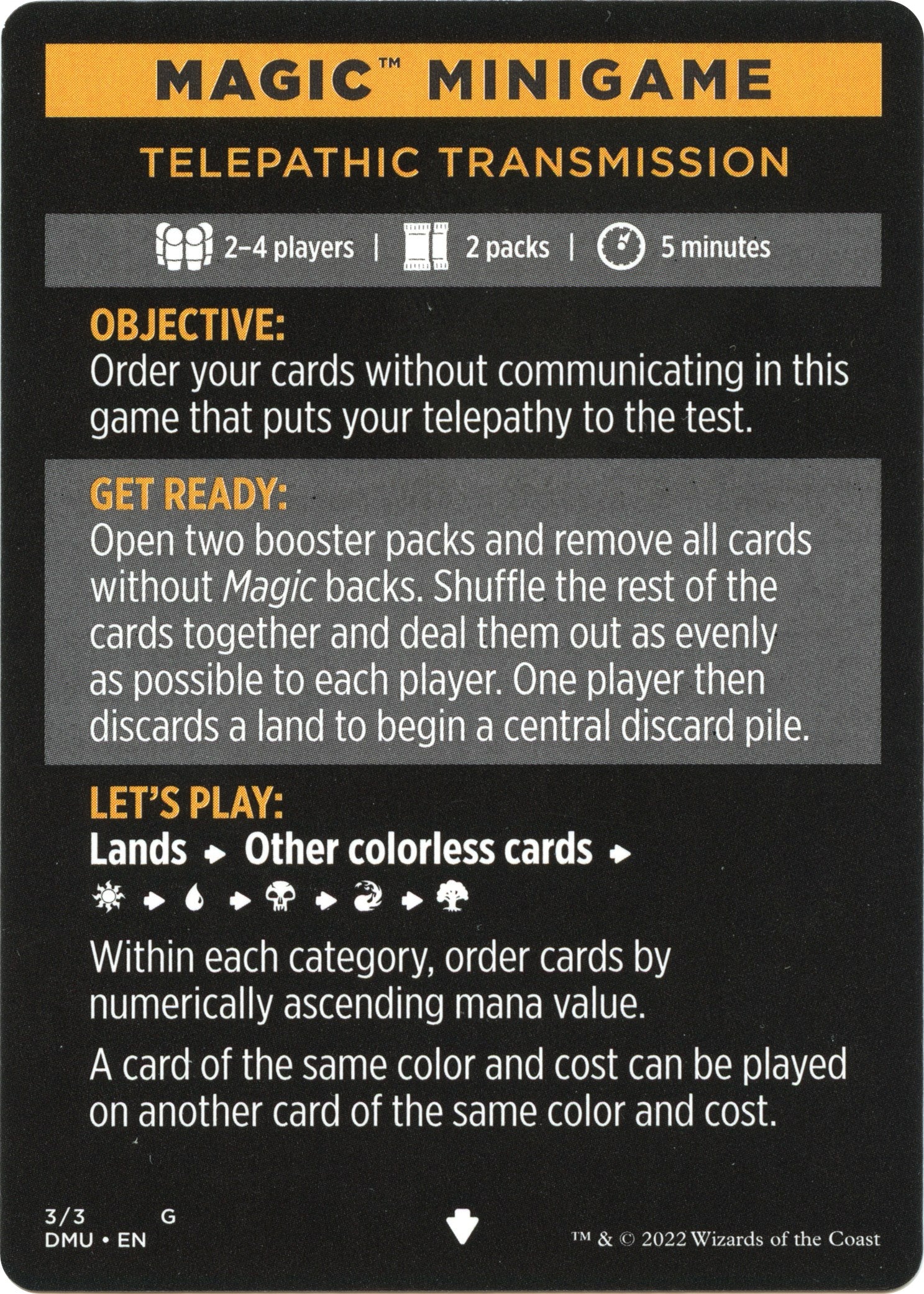 Telepathic Transmission (Magic Minigame) [Dominaria United Minigame] | Card Citadel