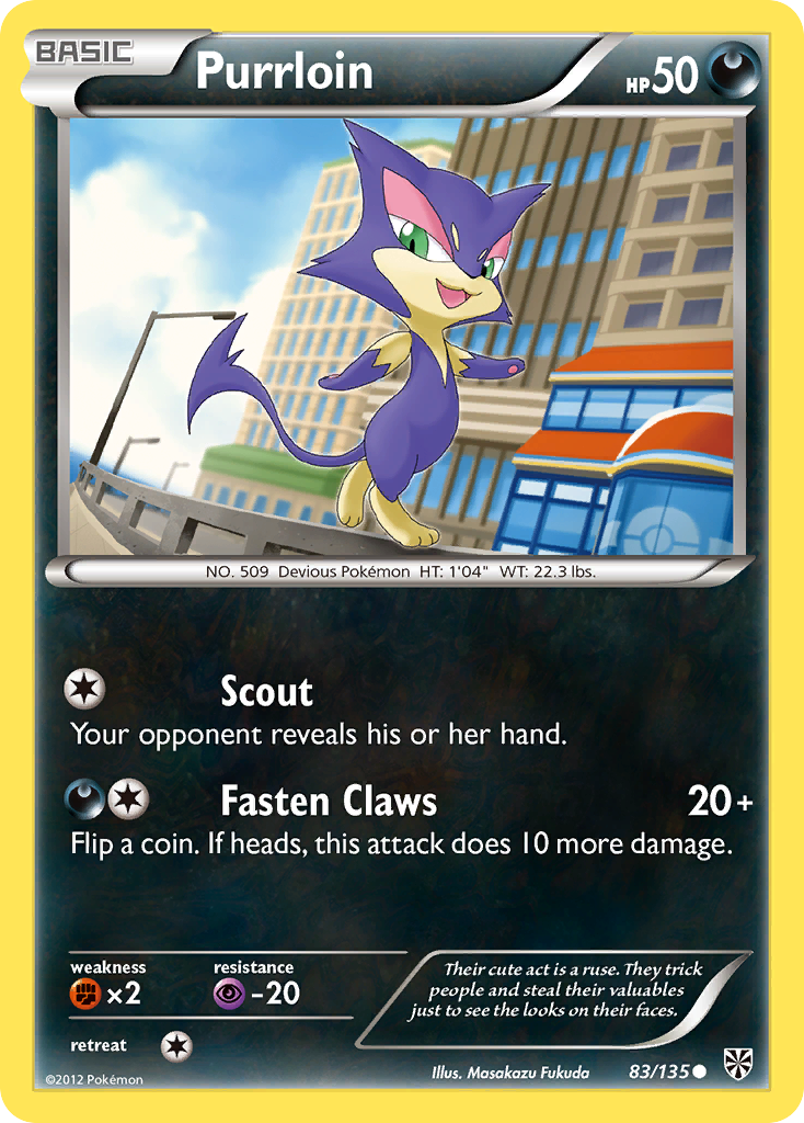 Purrloin (83/135) [Black & White: Plasma Storm] | Card Citadel