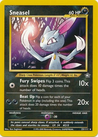 Sneasel (25/111) [Neo Genesis Unlimited] | Card Citadel