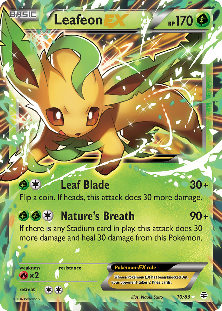 Leafeon EX (10/83) [XY: Generations] | Card Citadel