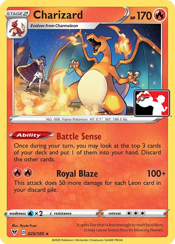 Charizard (025/185) [Prize Pack Series One] | Card Citadel