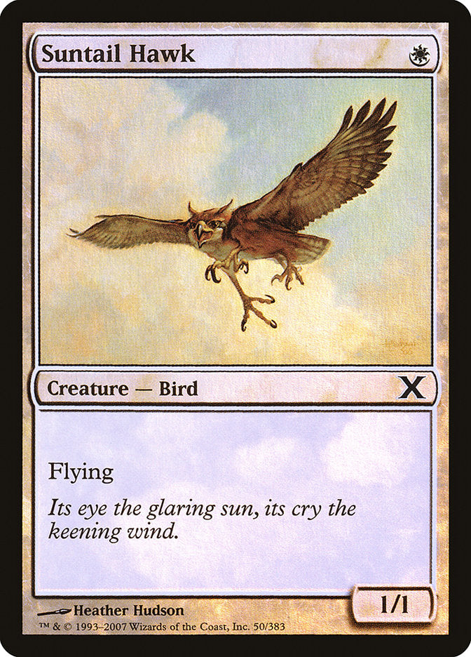 Suntail Hawk (Premium Foil) [Tenth Edition] | Card Citadel