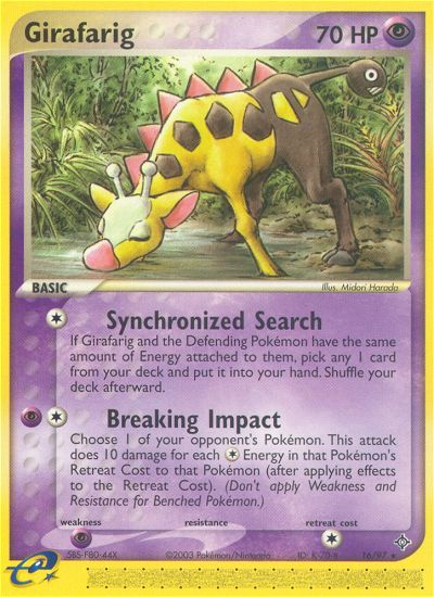 Girafarig (16/97) [EX: Dragon] | Card Citadel