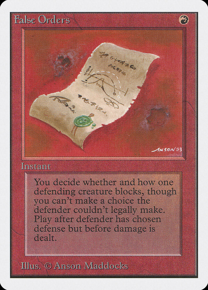 False Orders [Unlimited Edition] | Card Citadel