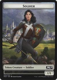 Soldier // Dinosaur Double-Sided Token [Game Night 2019 Tokens] | Card Citadel