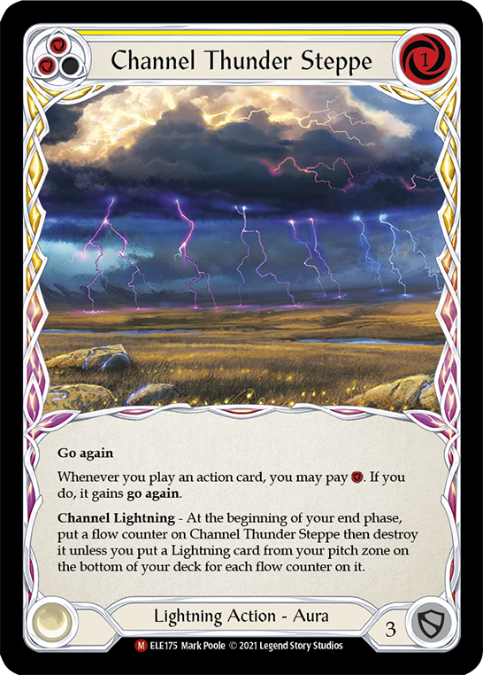 Channel Thunder Steppe [ELE175] (Tales of Aria)  1st Edition Rainbow Foil | Card Citadel