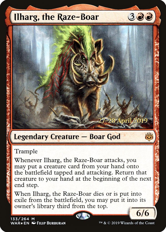 Ilharg, the Raze-Boar  [War of the Spark Prerelease Promos] | Card Citadel