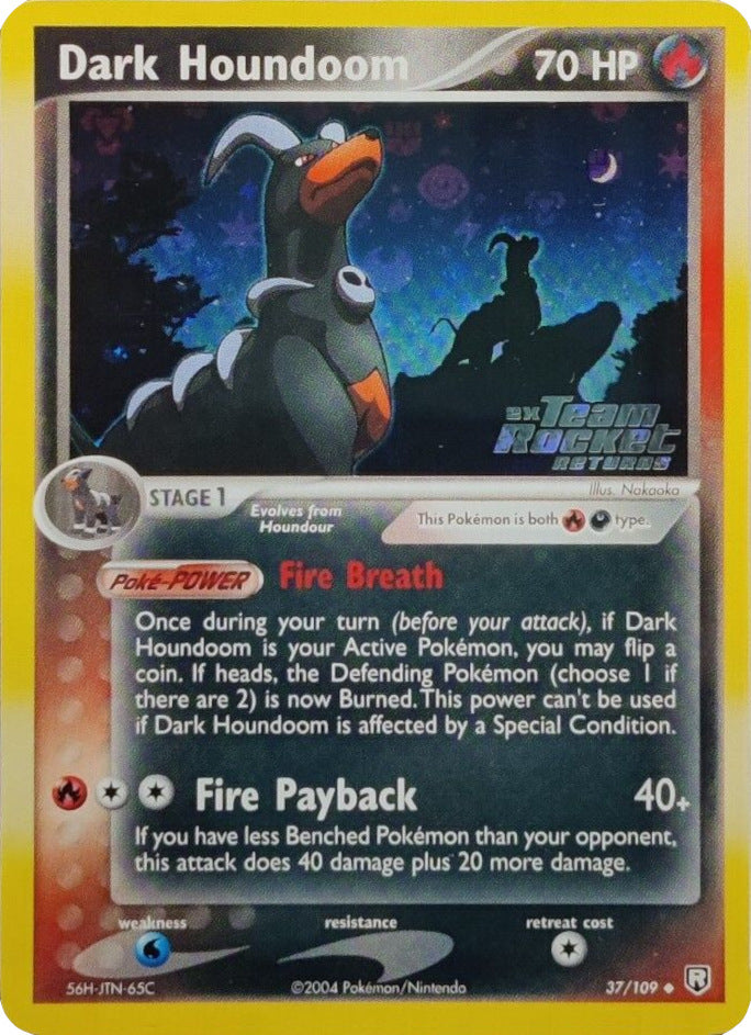 Dark Houndoom (37/109) (Stamped) [EX: Team Rocket Returns] | Card Citadel