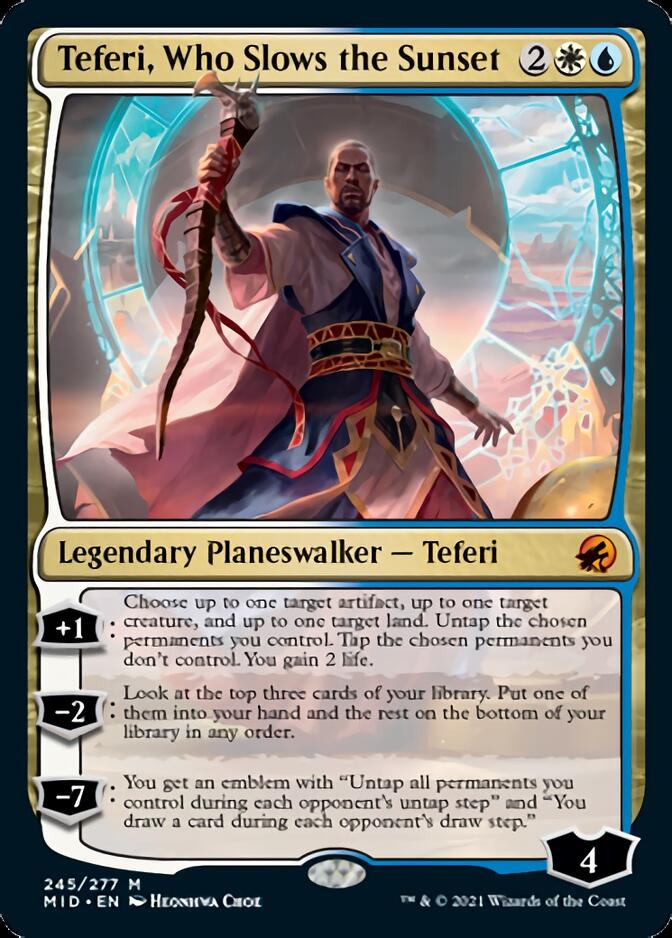 Teferi, Who Slows the Sunset [Innistrad: Midnight Hunt] | Card Citadel