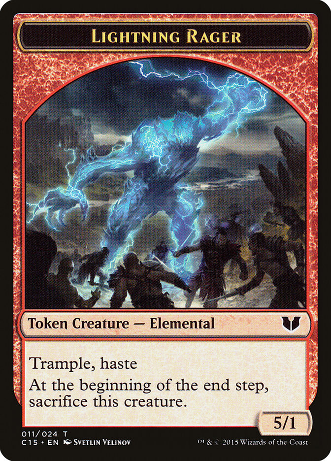 Lightning Rager // Lightning Rager Double-Sided Token [Commander 2015 Tokens] | Card Citadel