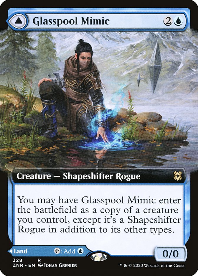 Glasspool Mimic // Glasspool Shore (Extended Art) [Zendikar Rising] | Card Citadel