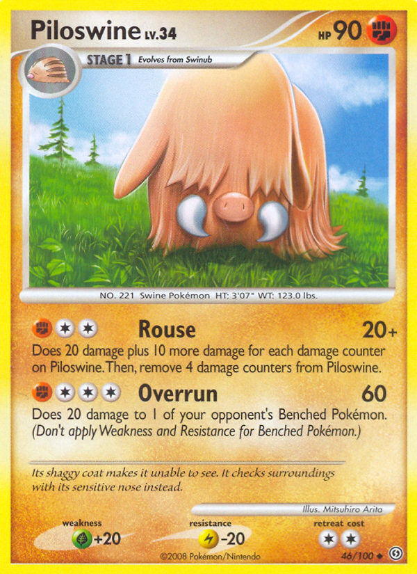 Piloswine (46/100) [Diamond & Pearl: Stormfront] | Card Citadel