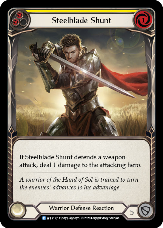 Steelblade Shunt (Yellow) [U-WTR127] (Welcome to Rathe Unlimited)  Unlimited Rainbow Foil | Card Citadel