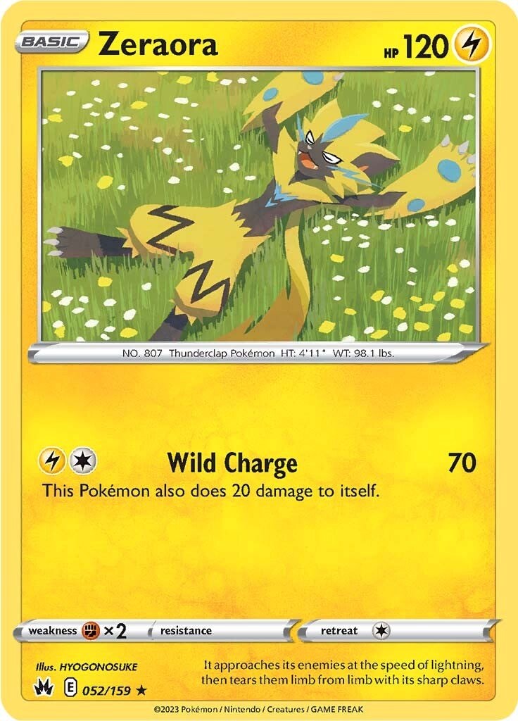 Zeraora (052/159) [Sword & Shield: Crown Zenith] | Card Citadel