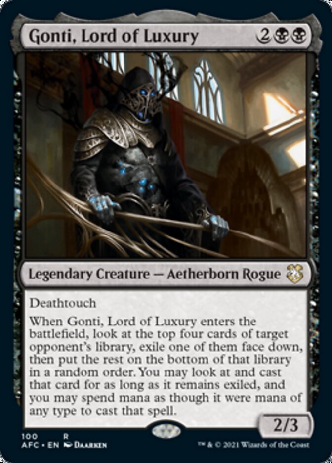 Gonti, Lord of Luxury [Dungeons & Dragons: Adventures in the Forgotten Realms Commander] | Card Citadel