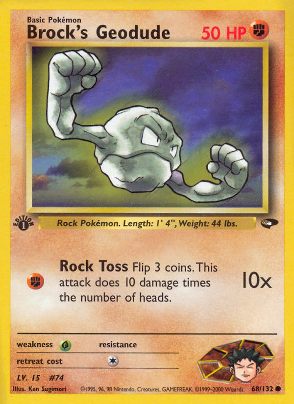 Brock's Geodude (68/132) [Gym Challenge 1st Edition] | Card Citadel