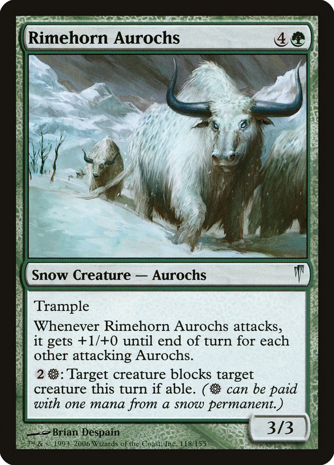 Rimehorn Aurochs [Coldsnap] | Card Citadel