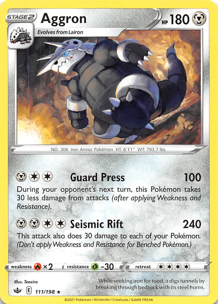 Aggron (111/198) [Sword & Shield: Chilling Reign] | Card Citadel