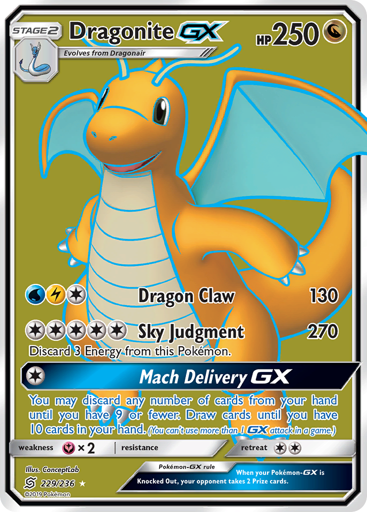 Dragonite GX (229/236) [Sun & Moon: Unified Minds] | Card Citadel