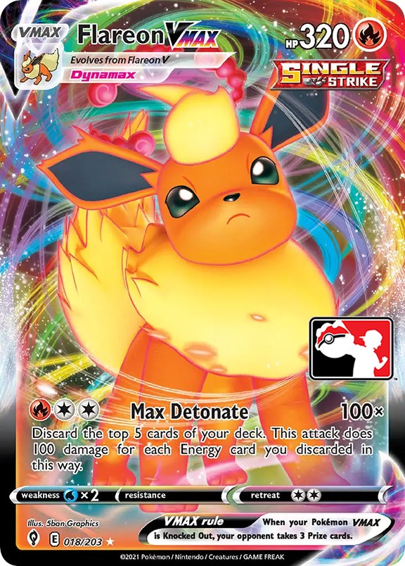 Flareon VMAX (018/203) [Prize Pack Series One] | Card Citadel