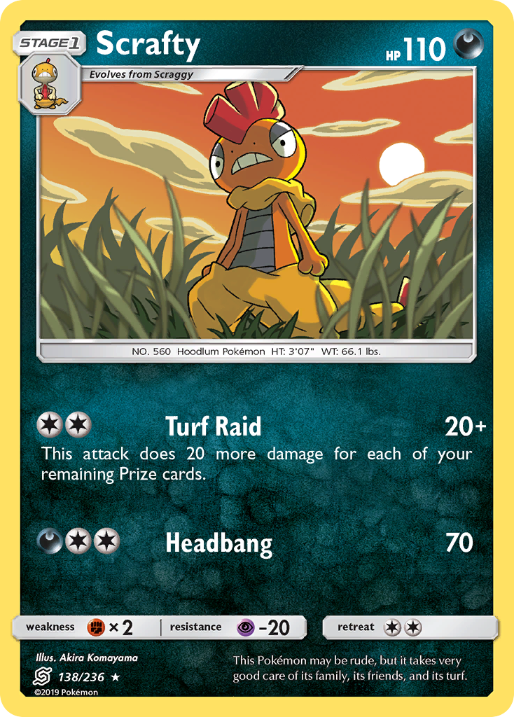 Scrafty (138/236) [Sun & Moon: Unified Minds] | Card Citadel