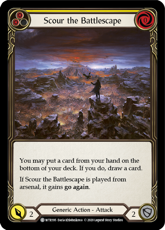 Scour the Battlescape (Yellow) [U-WTR195] (Welcome to Rathe Unlimited)  Unlimited Rainbow Foil | Card Citadel