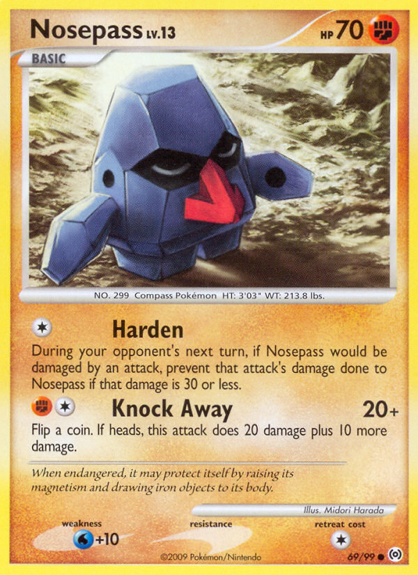 Nosepass (69/99) [Platinum: Arceus] | Card Citadel