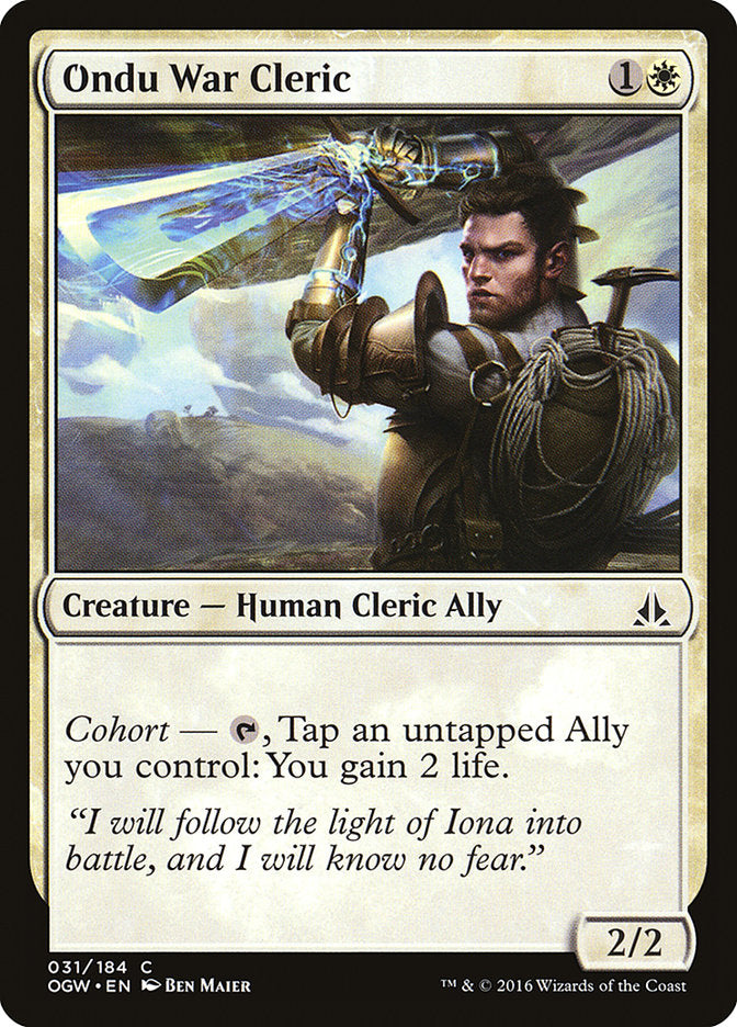 Ondu War Cleric [Oath of the Gatewatch] | Card Citadel